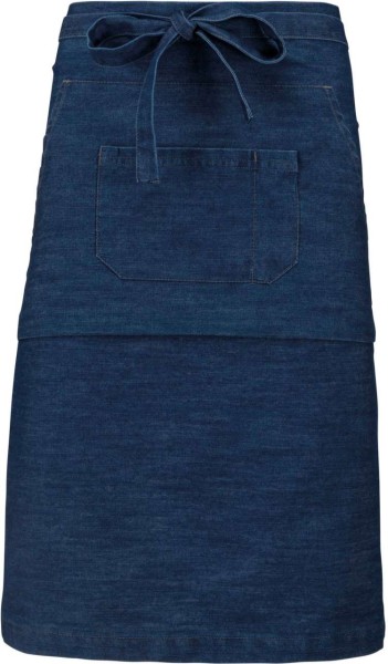POLYCOTTON LONG APRON Kék 