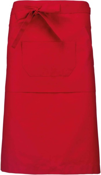 POLYCOTTON LONG APRON Piros 