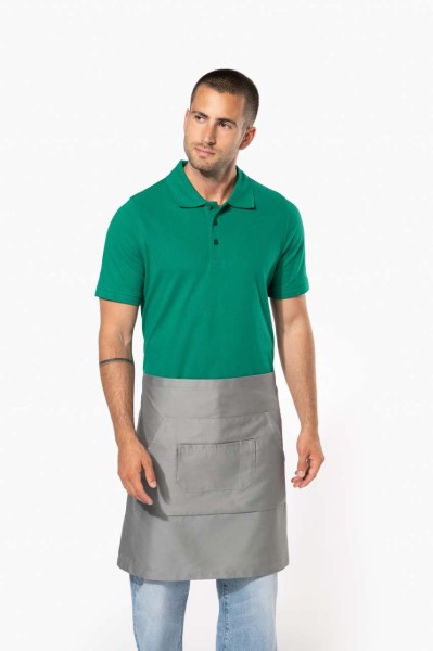 POLYCOTTON MID-LENGTH APRON Fekete 