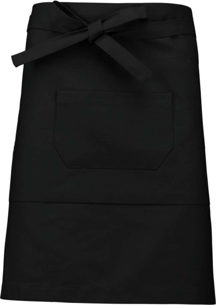 POLYCOTTON MID-LENGTH APRON Fekete 