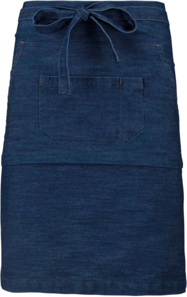 POLYCOTTON MID-LENGTH APRON Kék 