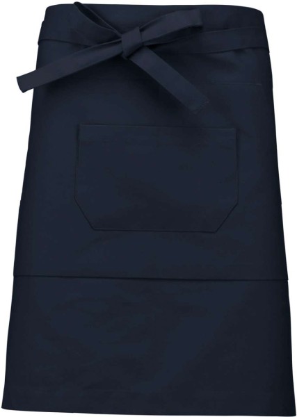 POLYCOTTON MID-LENGTH APRON Kék 