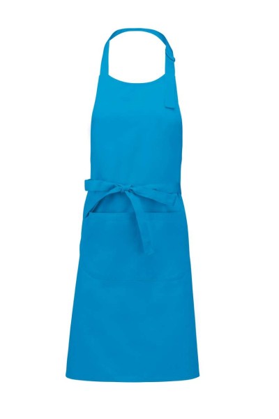 POLYESTER COTTON APRON WITH POCKET Kék 