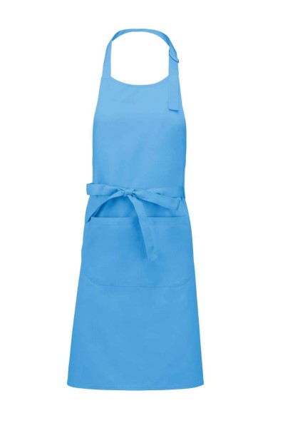 POLYESTER COTTON APRON WITH POCKET Kék 