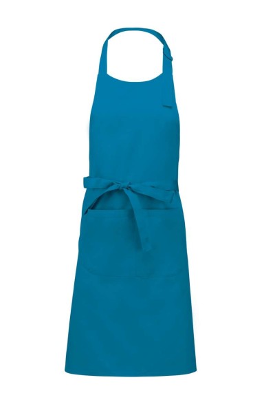 POLYESTER COTTON APRON WITH POCKET Kék 