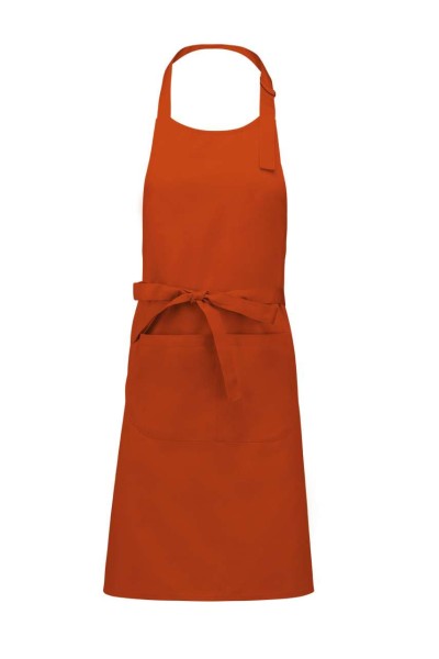 POLYESTER COTTON APRON WITH POCKET Narancssárga 