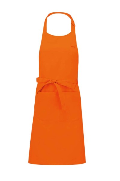 POLYESTER COTTON APRON WITH POCKET Narancssárga 