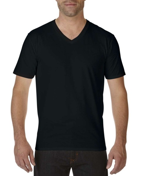 PREMIUM COTTON® FELNŐTT V-NYAKÚ PÓLÓ Fekete 