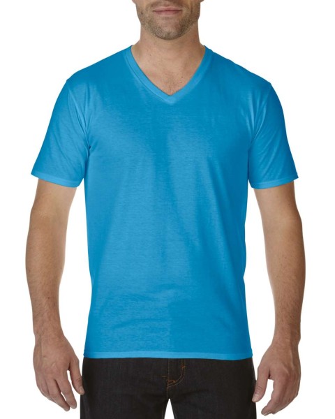 PREMIUM COTTON® FELNŐTT V-NYAKÚ PÓLÓ Kék 