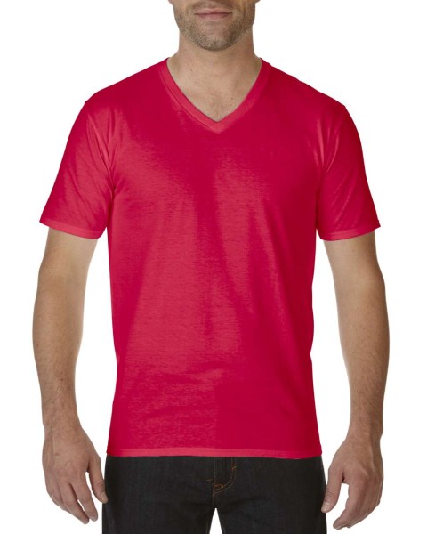 PREMIUM COTTON® FELNŐTT V-NYAKÚ PÓLÓ Piros 