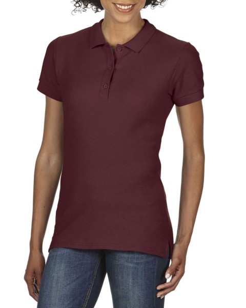 PREMIUM COTTON® LADIES' DOUBLE PIQUÉ POLO Piros 