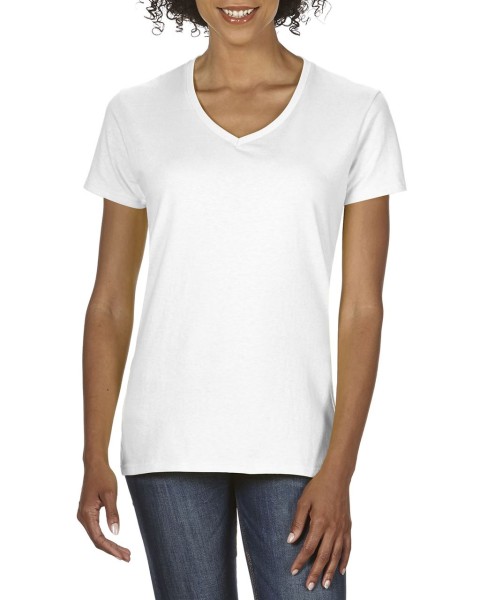 PREMIUM COTTON®NŐI V-NYAKÚ PÓLÓ Fehér 