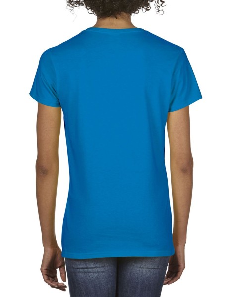 PREMIUM COTTON®NŐI V-NYAKÚ PÓLÓ Kék 