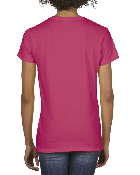 PREMIUM COTTON®NŐI V-NYAKÚ PÓLÓ Rózsaszín 