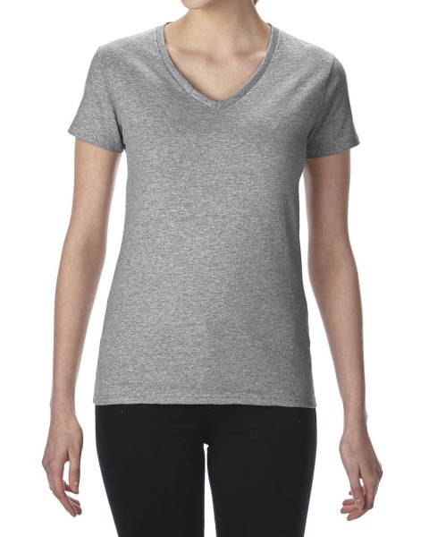 PREMIUM COTTON®NŐI V-NYAKÚ PÓLÓ Szürke 
