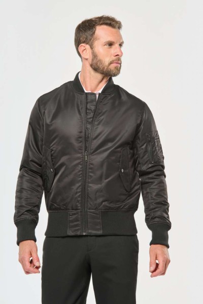 REVERSIBLE BOMBER JACKET Fekete 