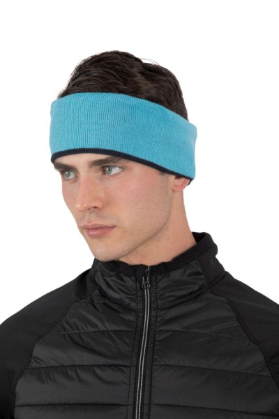 REVERSIBLE KNITTED HEADBAND Fekete 
