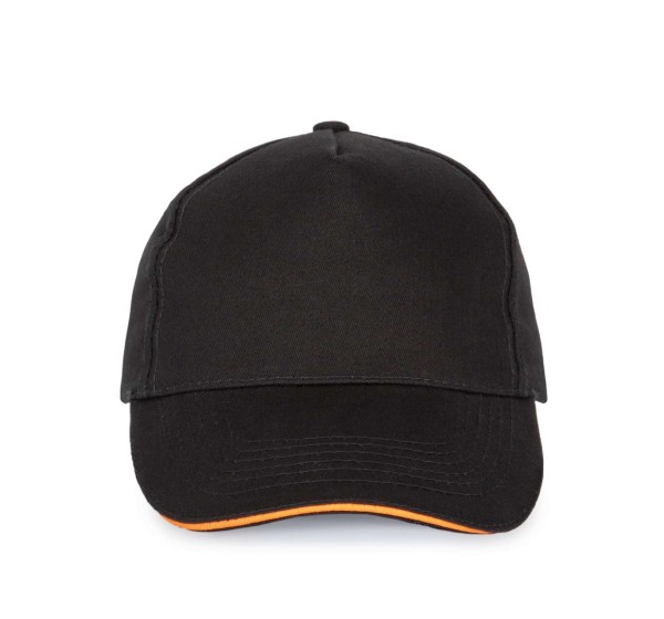 SANDWICH PEAK CAP - 5 PANELS Fekete 