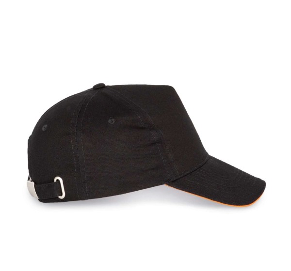 SANDWICH PEAK CAP - 5 PANELS Fekete 