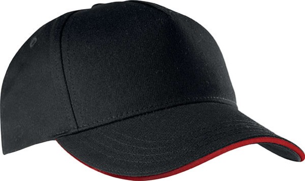 SANDWICH PEAK CAP - 5 PANELS Fekete 