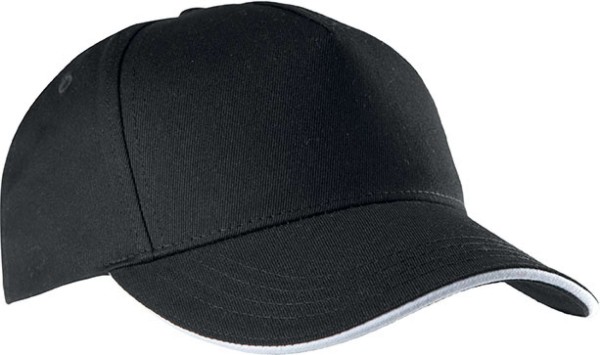 SANDWICH PEAK CAP - 5 PANELS Fekete 