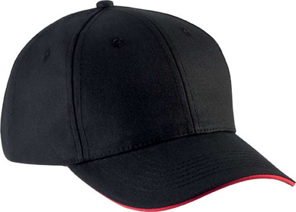 SANDWICH PEAK CAP - 6 PANELS Fekete 