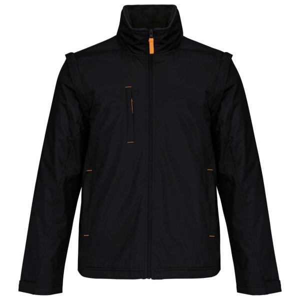 SCORE - DETACHABLE-SLEEVED BLOUSON JACKET Fekete 