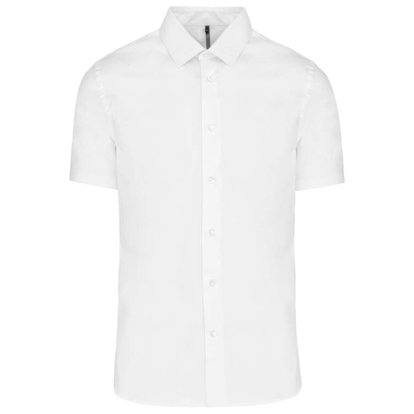 SHORT-SLEEVED COTTON/ELASTANE SHIRT Fehér 