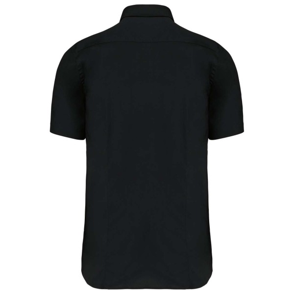 SHORT-SLEEVED COTTON/ELASTANE SHIRT Fekete 