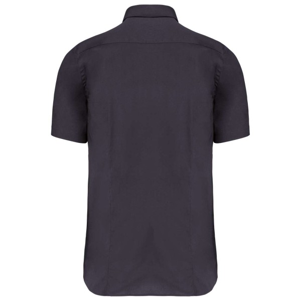 SHORT-SLEEVED COTTON/ELASTANE SHIRT Szürke 