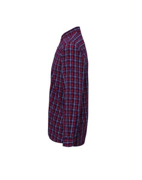 'SIDEHILL' CHECK - MEN'S LONG SLEEVE COTTON SHIRT Kék 