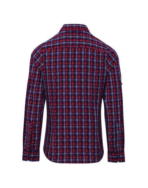 'SIDEHILL' CHECK - WOMEN'S LONG SLEEVE COTTON SHIRT Kék 
