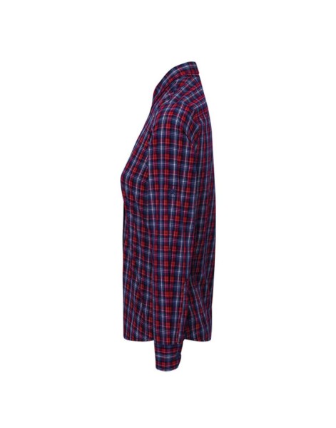'SIDEHILL' CHECK - WOMEN'S LONG SLEEVE COTTON SHIRT Kék 