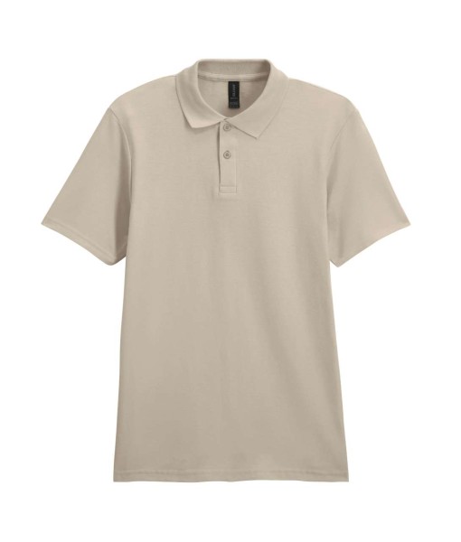 SOFTSTYLE® ADULT DOUBLE PIQUÉ POLO Barna 