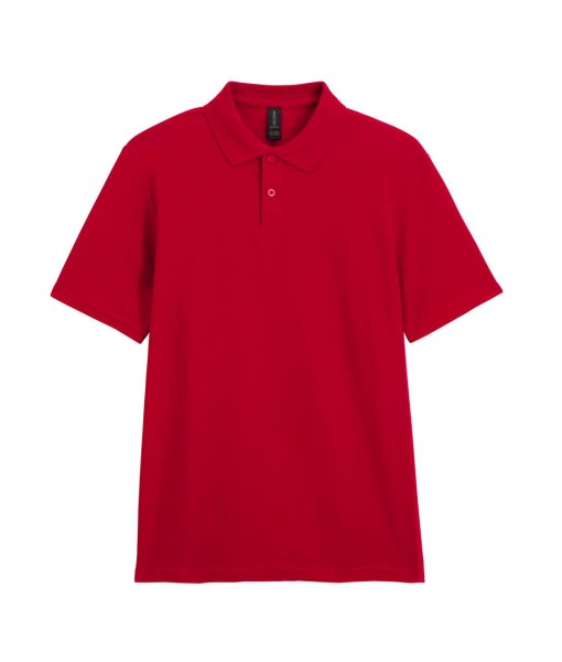 SOFTSTYLE® ADULT DOUBLE PIQUÉ POLO Piros 