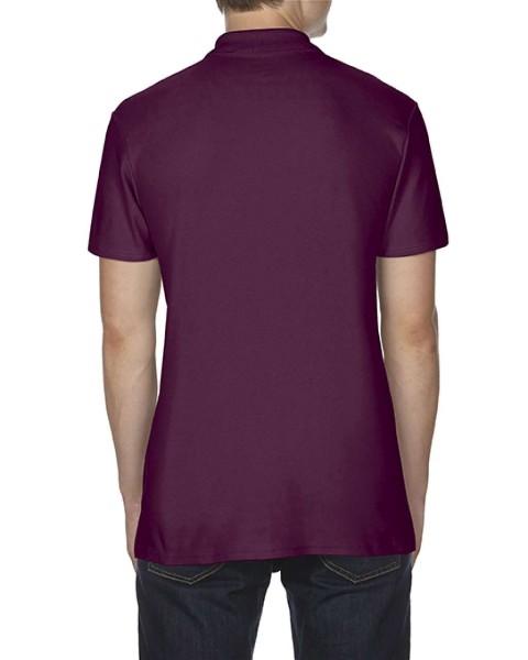 SOFTSTYLE® ADULT DOUBLE PIQUÉ POLO Piros 