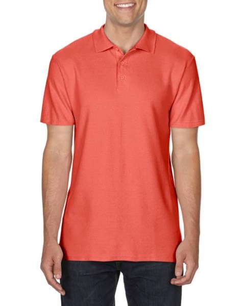 SOFTSTYLE® ADULT DOUBLE PIQUÉ POLO Rózsaszín 