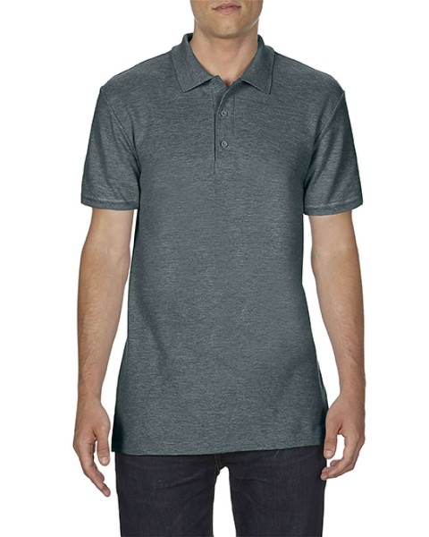 SOFTSTYLE® ADULT DOUBLE PIQUÉ POLO Szürke 
