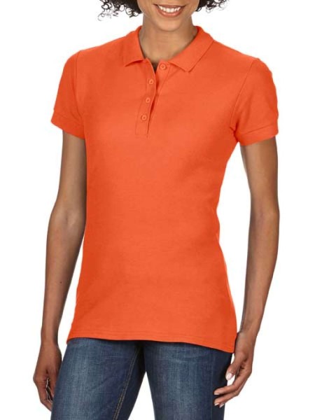 SOFTSTYLE® LADIES' DOUBLE PIQUÉ POLO Narancssárga 