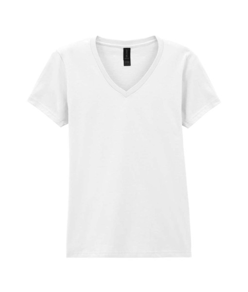SOFTSTYLE® NŐI V-NYAKÚ PÓLÓ Fehér 
