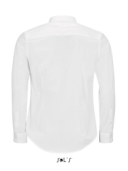 SOL'S BLAKE MEN - LONG SLEEVE STRETCH SHIRT Fehér 