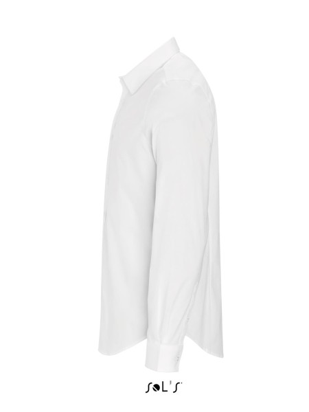 SOL'S BLAKE MEN - LONG SLEEVE STRETCH SHIRT Fehér 
