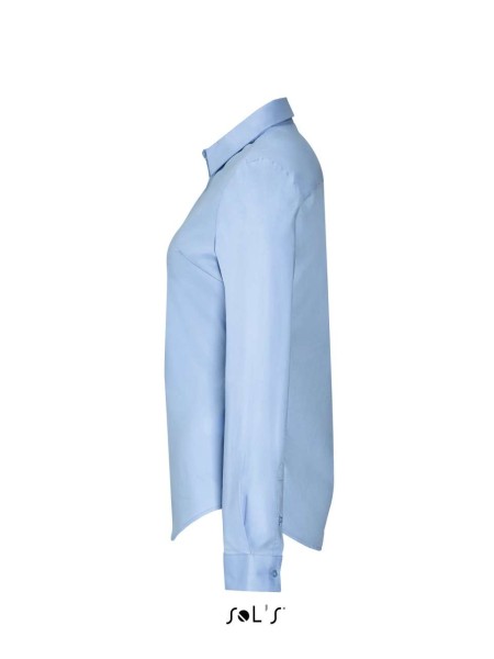 SOL'S BLAKE WOMEN - LONG SLEEVE STRETCH SHIRT Kék 