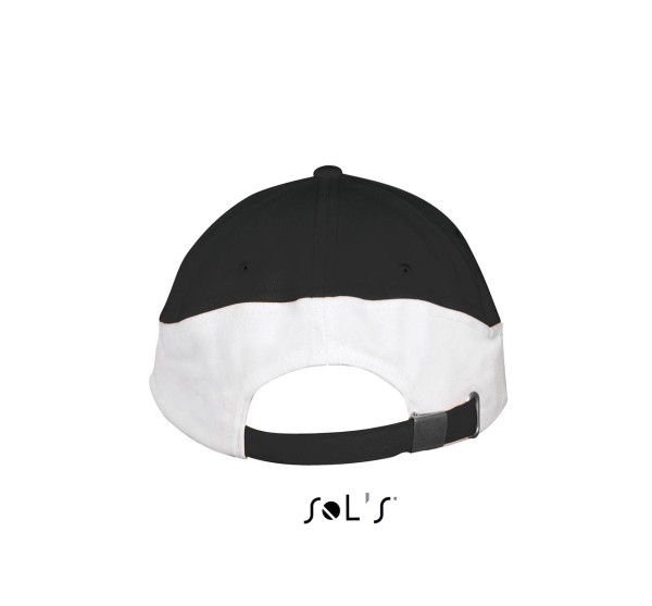 SOL'S BOOSTER - 5 PANEL CONTRASTED CAP Fekete 