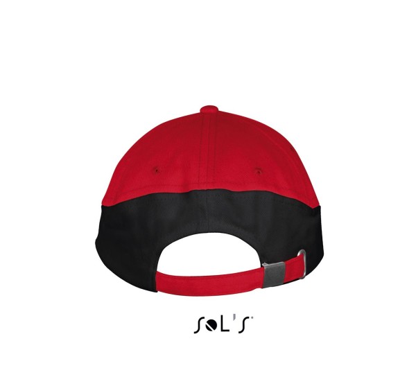 SOL'S BOOSTER - 5 PANEL CONTRASTED CAP Piros 