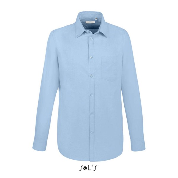 SOL'S BOSTON FIT - LONG SLEEVE OXFORD MEN'S SHIRT Kék 