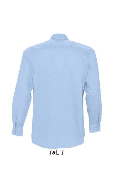 SOL'S BOSTON - LONG SLEEVE OXFORD MEN'S SHIRT Kék 