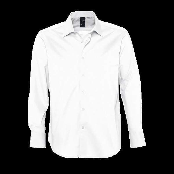 SOL'S BRIGHTON - LONG SLEEVE STRETCH MEN'S SHIRT Fehér 