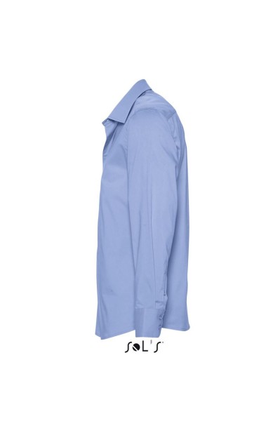 SOL'S BRIGHTON - LONG SLEEVE STRETCH MEN'S SHIRT Kék 