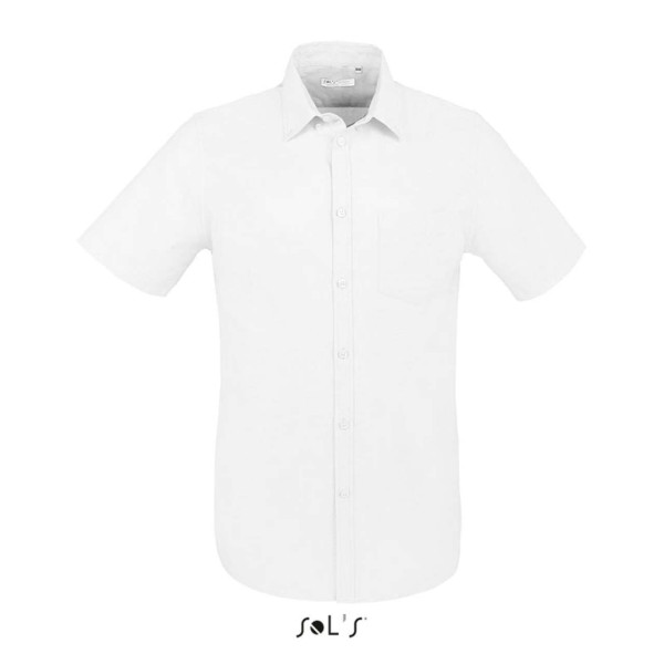 SOL'S BRISBANE FIT - SHORT SLEEVE OXFORD MEN'S SHIRT Fehér 